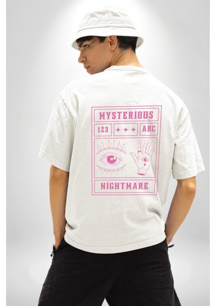 Mason Gözü Shirli Göz Kişilik Sokak Tasarımı Cep Sırt Baskılı Pamuklu Penye Kadın Erkek Beyaz Tişört indirimleri