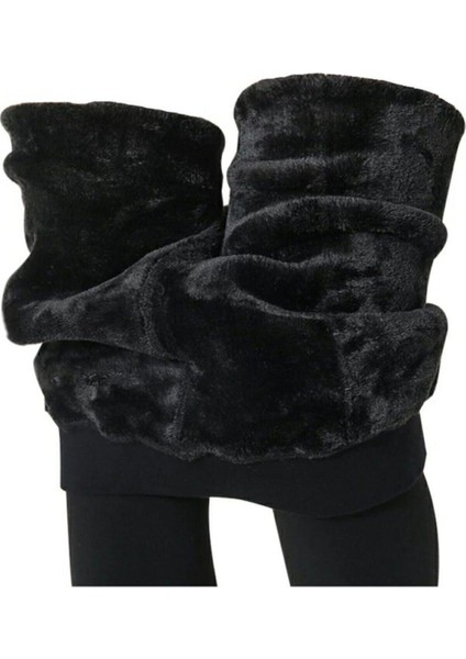Kadın Siyah Peluş Tayt fırsatları