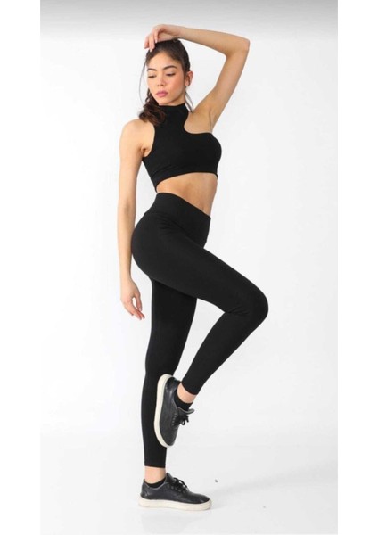 Yüksek Bel Toparlayıcı Çelik Kumaş Tayt