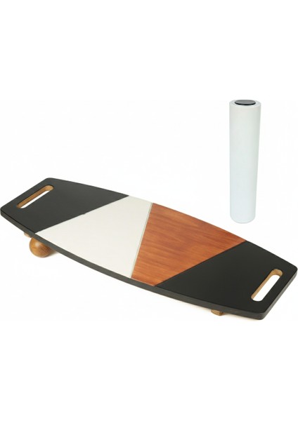 Renkli Denge Tahtası Balance Roller Board Çift Fonksiyonlu Sörf Eğitim Tahtası Kaykay Eğitim Tahtası 73 x 31 cm indirimleri