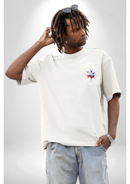 Farklı Olmak Zorundayım Minimal Cep Baskılı Pamuklu Penye Kadın Erkek Beyaz Tişört