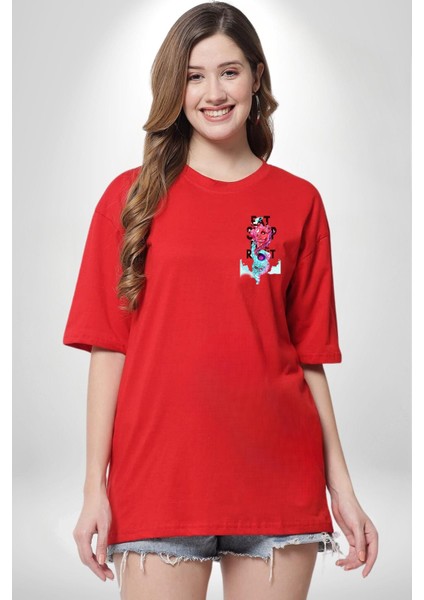 Space Party Astronaut Absürt Neon Renkli Uzay Cep Sırt Baskılı Pamuklu Penye Kadın Erkek Kırmızı Tişört fiyatları