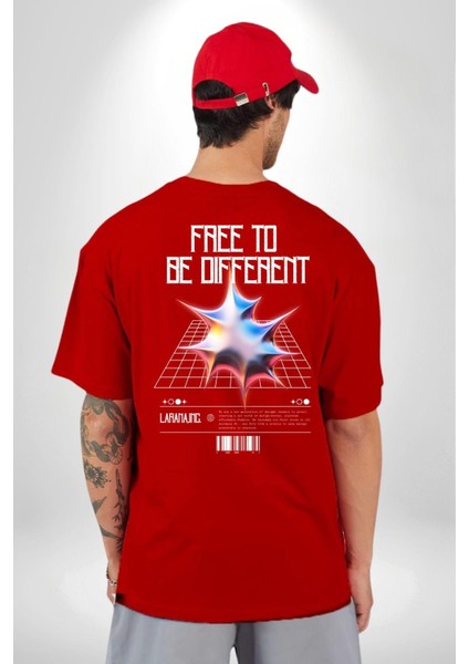 Farklı Olmak Zorundayım Sırt Baskılı Pamuklu Penye Kadın Erkek Kırmızı Tişört fiyatları