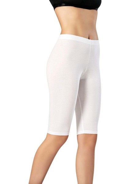 Kadın Likralı Dizüstü Tayt Beyaz