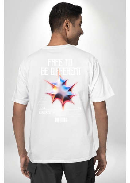 Farklı Olmak Zorundayım Sırt Baskılı Pamuklu Penye Kadın Erkek Beyaz Tişört fiyatları