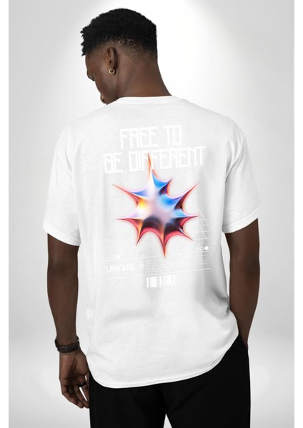 Farklı Olmak Zorundayım Sırt Baskılı Pamuklu Penye Kadın Erkek Beyaz Tişört fırsatları