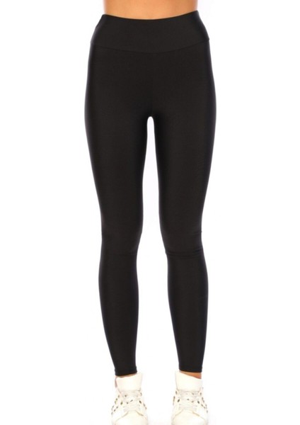 Kadın Siyah Yüksek Bel Dalgıç Kumaş Tayt modelleri