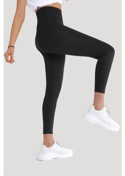 Kadın Siyah Yüksek Bel Toparlayıcı Parlak Disco Tayt Taytdalgıç fırsatları