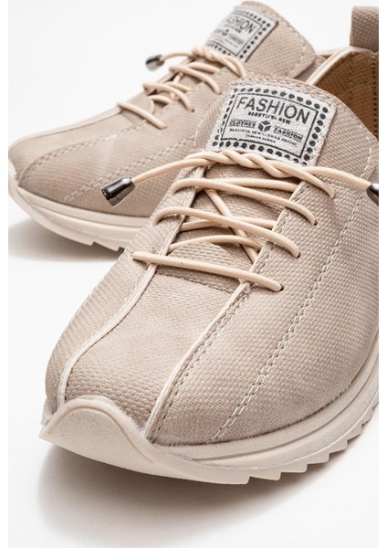 Triko Rahat Yumuşak Tabanlı Kadın Ayakkabı BEJ KOT BEJ modelleri