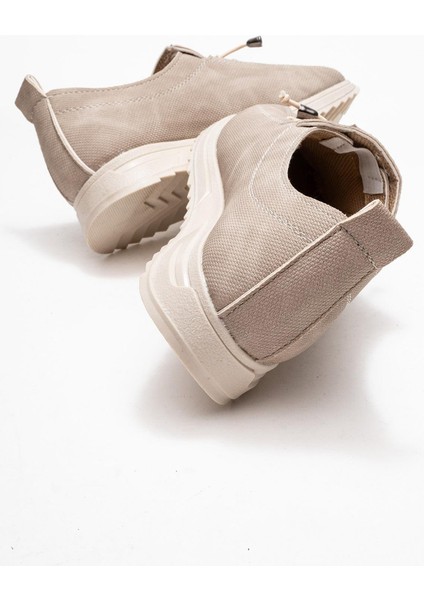 Triko Rahat Yumuşak Tabanlı Kadın Ayakkabı BEJ KOT BEJ fırsatları