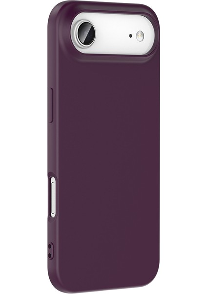iPhone 17 Air Kılıf Mara Lansman Soft Silikon Içi Kadife Mürdüm