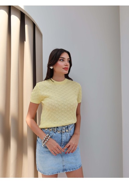 Kısa Kollu Dantel Kazak fiyatları