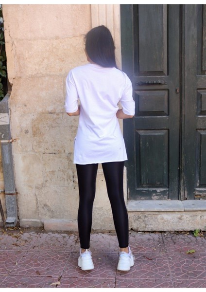 Kadın Yüksek Bel Tam Toparlayıcı Siyah Parlak Disco Tayt modelleri