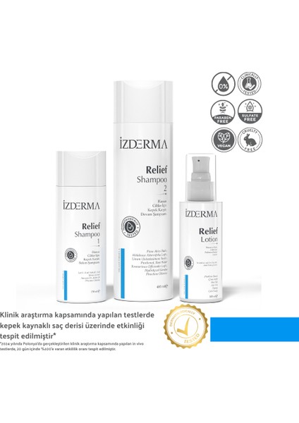 Izderma Relief Shampoo Bakım Ve Devam Şampuanı Ve Relief Nemlendirici Losyon 3'Lü Set fiyatları