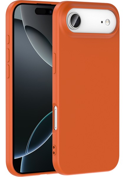 iPhone 17 Air Kılıf Mara Lansman Soft Silikon Içi Kadife Turuncu modelleri
