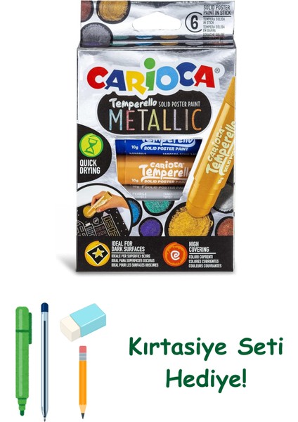 Carioca Temperello Stick Poster Boyama Kalemi Metalik 6'li