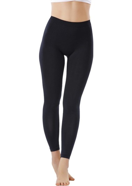 Kadın Layzaform Lingerie Siyah Uzun Tayt Mikro Elyaf