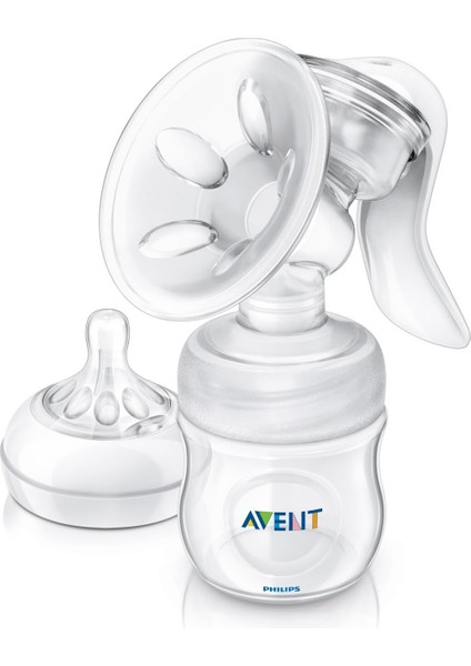 Manuel Göğüs Pompası Kadifemsi Masaj Başlıklı Natural Biberonlu Ergonomik Sessiz