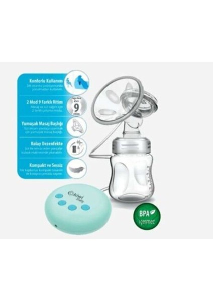 Baby Kbaby 58 Elektrikli Manuel Göğüs Pompası Sessiz Ayarlı Emiş Gücü BPA'sız Silikon modelleri