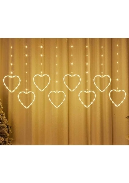 Kalpli Perde LED Işıklar, Sevgililer Günü Romantik LED Aydınlatma