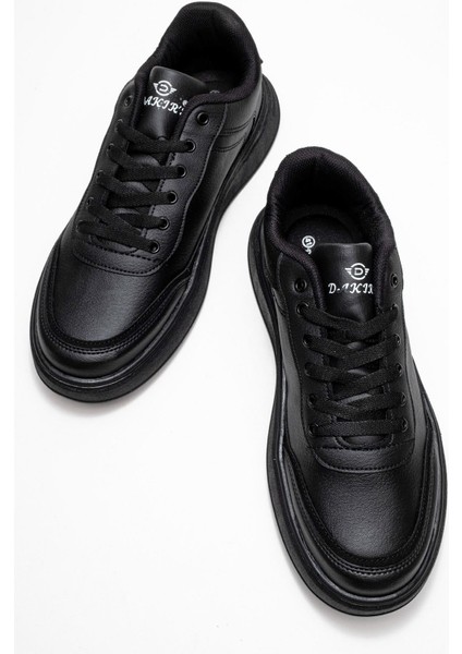 Bağcıklı Erkek Spor Ayakkabı Siyah Siyah indirimleri