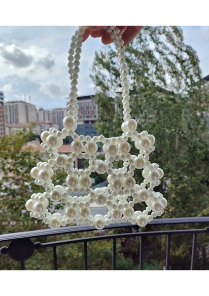 El Örmesi - Inci Zarafetiyle Mini El Çantası - Günlük ,özel Gün (Nikah,düğün) fırsatları