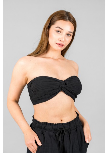 Müslin Kadın Crop Top