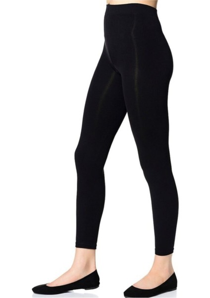 0166 Kadın Siyah Termal Tayt