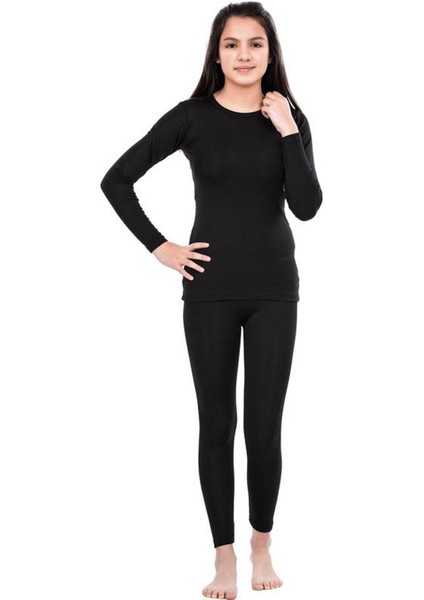 Kız Çocuk Siyah Termal Tayt 4090