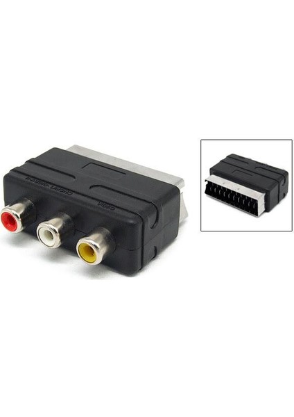 Scart - 3rca Adaptör Mini (5'li Paket)