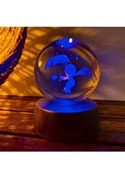 Küçük Prens 3D Renkli Işıklı Cam Küre indirimleri