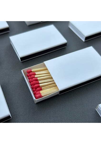 Özel Tasarımlarınız Için Baskısız Kibrit Kutusu 10LU - Kırmızı Uç