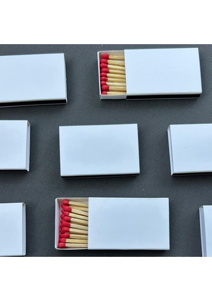 Özel Tasarımlarınız Için Baskısız Kibrit Kutusu 10LU - Kırmızı Uç fiyatları