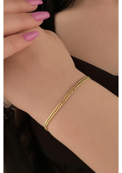 14 Ayar Altın Sık Gurmet Bileklik 2.80 mm modelleri