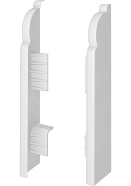 Espumo Kompozit Süpürgelik 8 cm Bitiş Kapağı Aksesuarı (1 Paket - 2 Adet) - Beyaz - ESP301