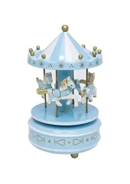 Mavi Atlı Karınca Müzik Kutusu-Kurmalı Atlı Karınca