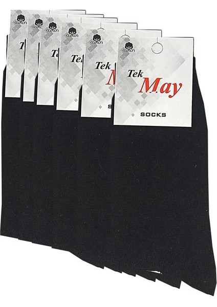 Siyah Erkek Çorabı Tek- May Komet 6 Lı