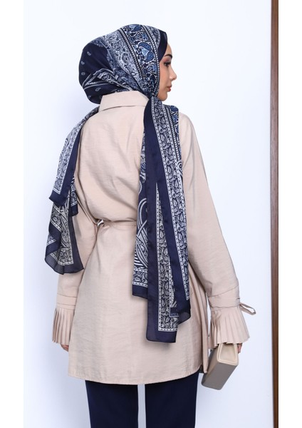 Bej Manşeti Piliseli Modal Tunik indirimleri