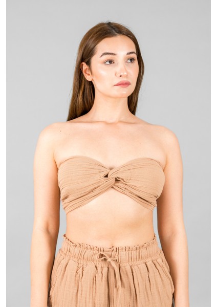 Müslin Kadın Crop Top