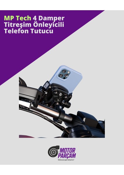 Mp Road 4 Damperli Titreşim Önleyicili Premium Telefon Tutucu ( Gidon ve Ayna Bağlantı Aparatlı ) fiyatları