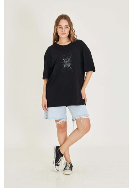 Unisex Delusion Baskılı Oversize Tişört modelleri