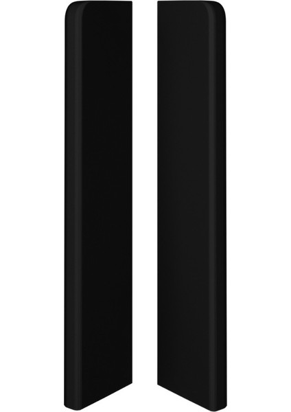 Espumo Kompozit Süpürgelik 12 cm Bitiş Kapağı Aksesuarı (1 Paket - 2 Adet) - Siyah - ESP506
