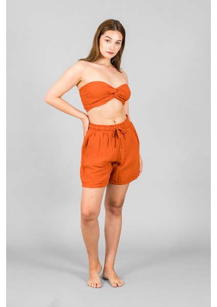 Müslin Kadın Crop Top fırsatları