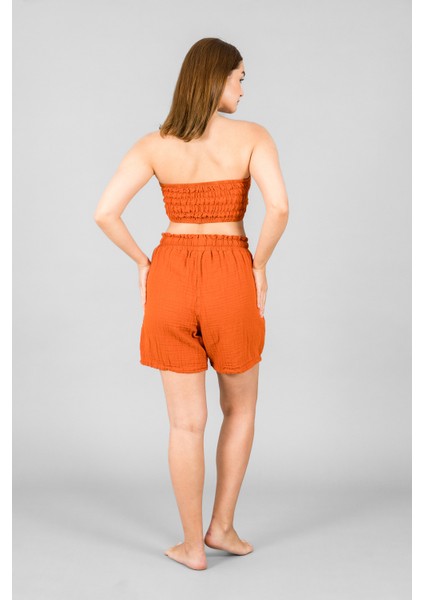 Müslin Kadın Crop Top