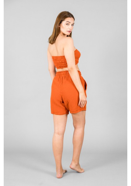 Müslin Kadın Crop Top