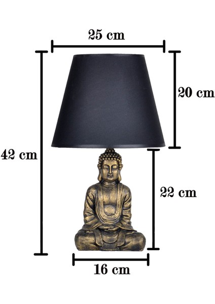 Modern Buda Tasarımlı Abajur Metal Kumaş Poliüretan Reçine Gold Bej Renk Oturma Yatak Odası fiyatları