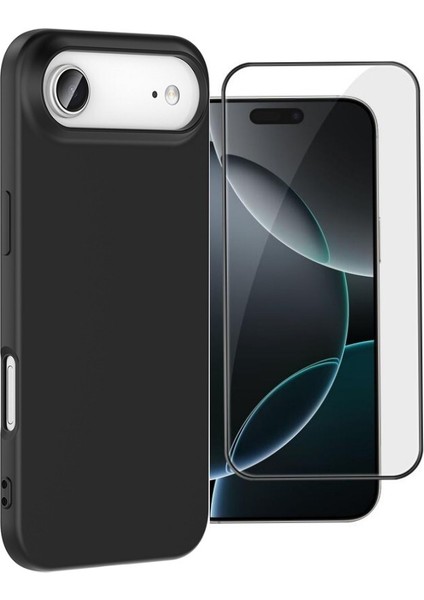 iPhone 17 Air Kılıf Içi Kadife Leke Tutmaz Lansman Kapak ve Ekran Koruyucu