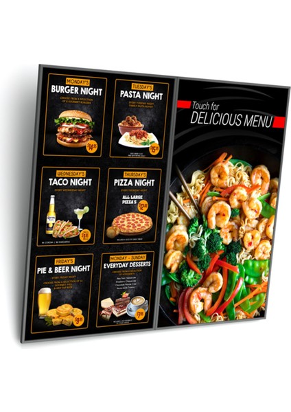 2x1 LCD Monitör / Tv Menuboard Duvar Askı Aparatı (40"-55" Arası)