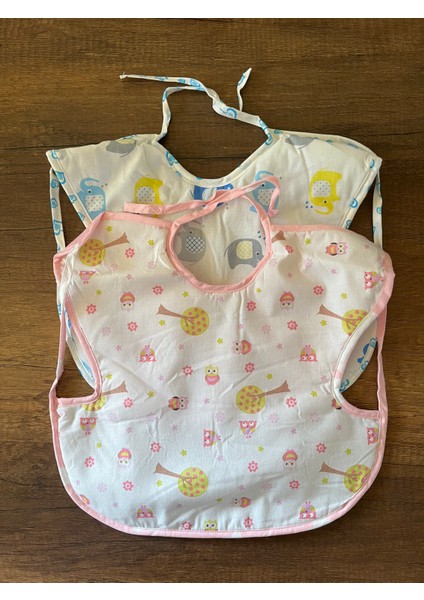 2 Adet Yenidoğan Kız Erkek Bebek Çocuk Önlük Mama Önlüğü