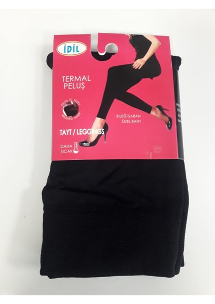 Kadın Siyah Thermal Peluş Tayt